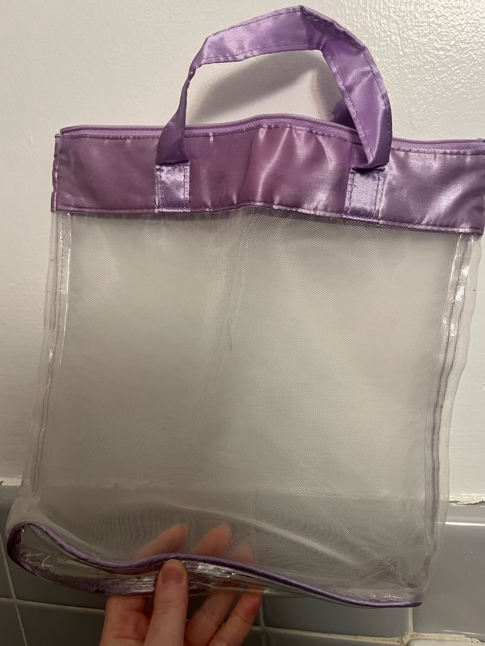 Purple, Mesh Cosmetics Bag 💜